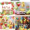 10PCS Fruit Mylar Balloons, Helium Foil Hawaii Party Balloons, 10 Styles Colorful Balloons Pineapple Watermelon Strawberry Lemon Orange